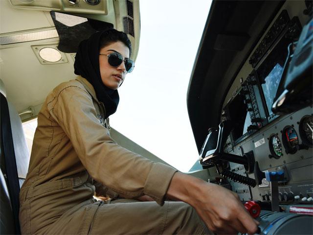 First fixed-wing female pilot